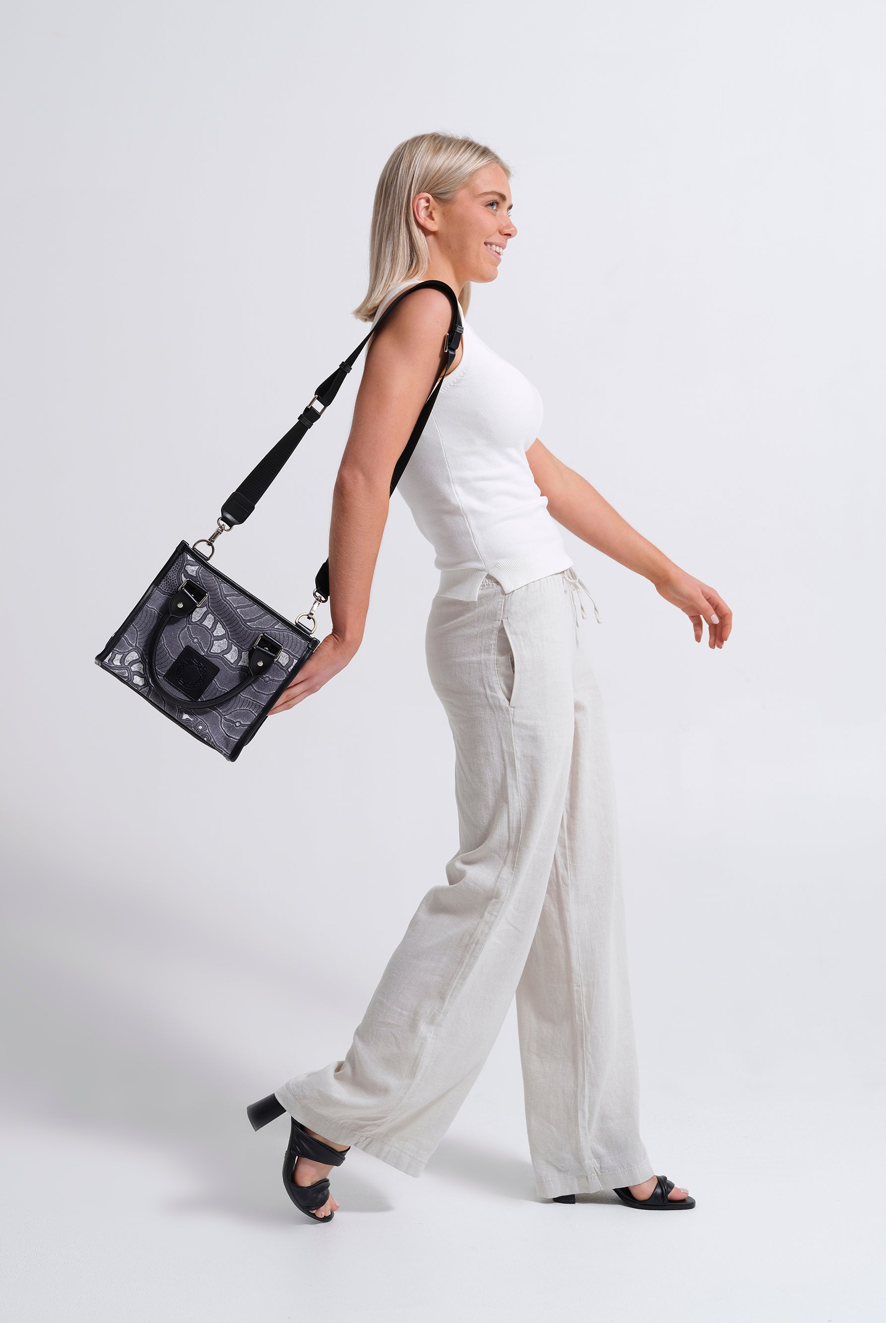 Sandhills and Riverbeds by Delvine Pitjara Mini Tote - The Original Bag