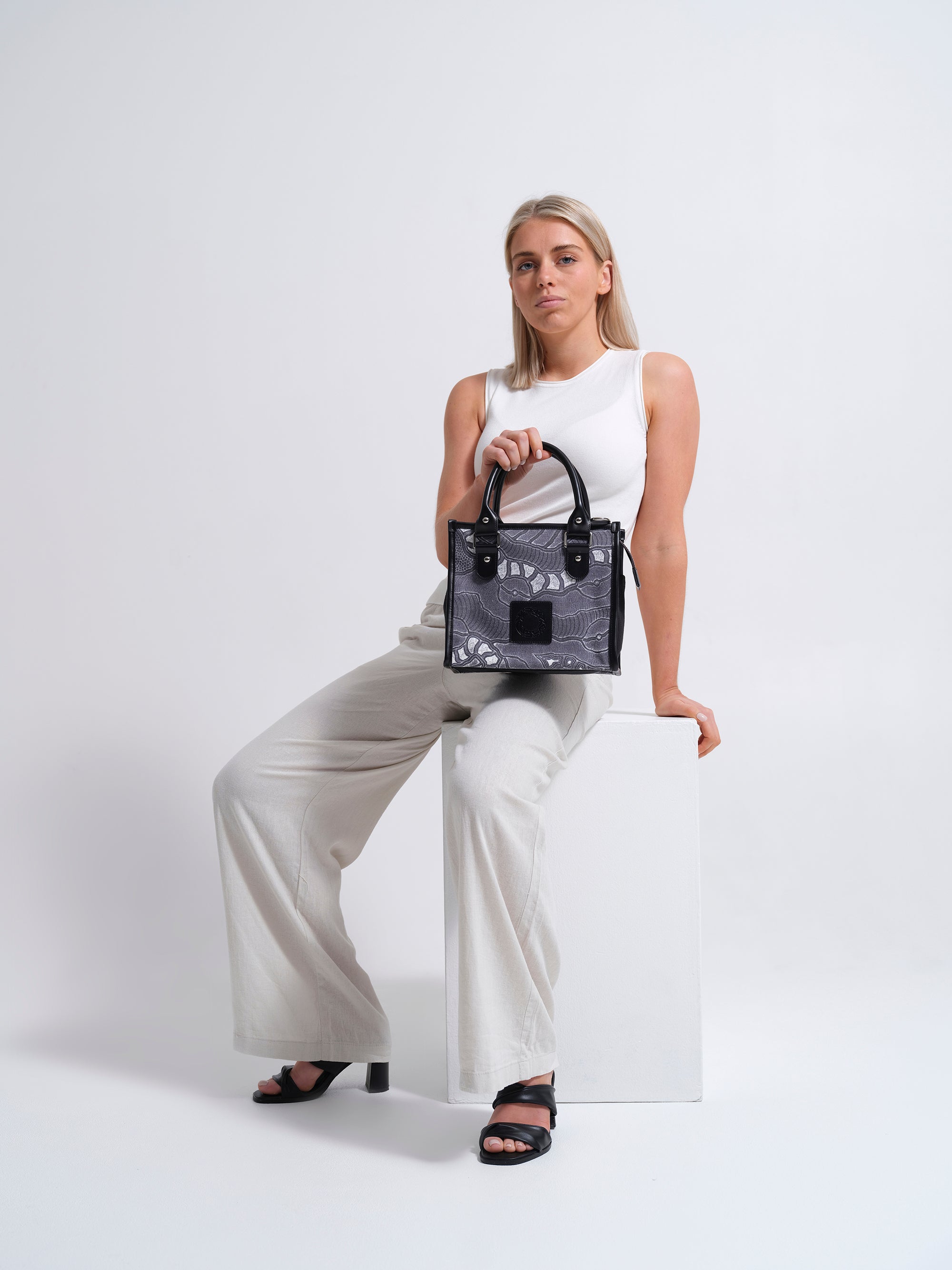 Sandhills and Riverbeds by Delvine Pitjara Mini Tote - The Original Bag