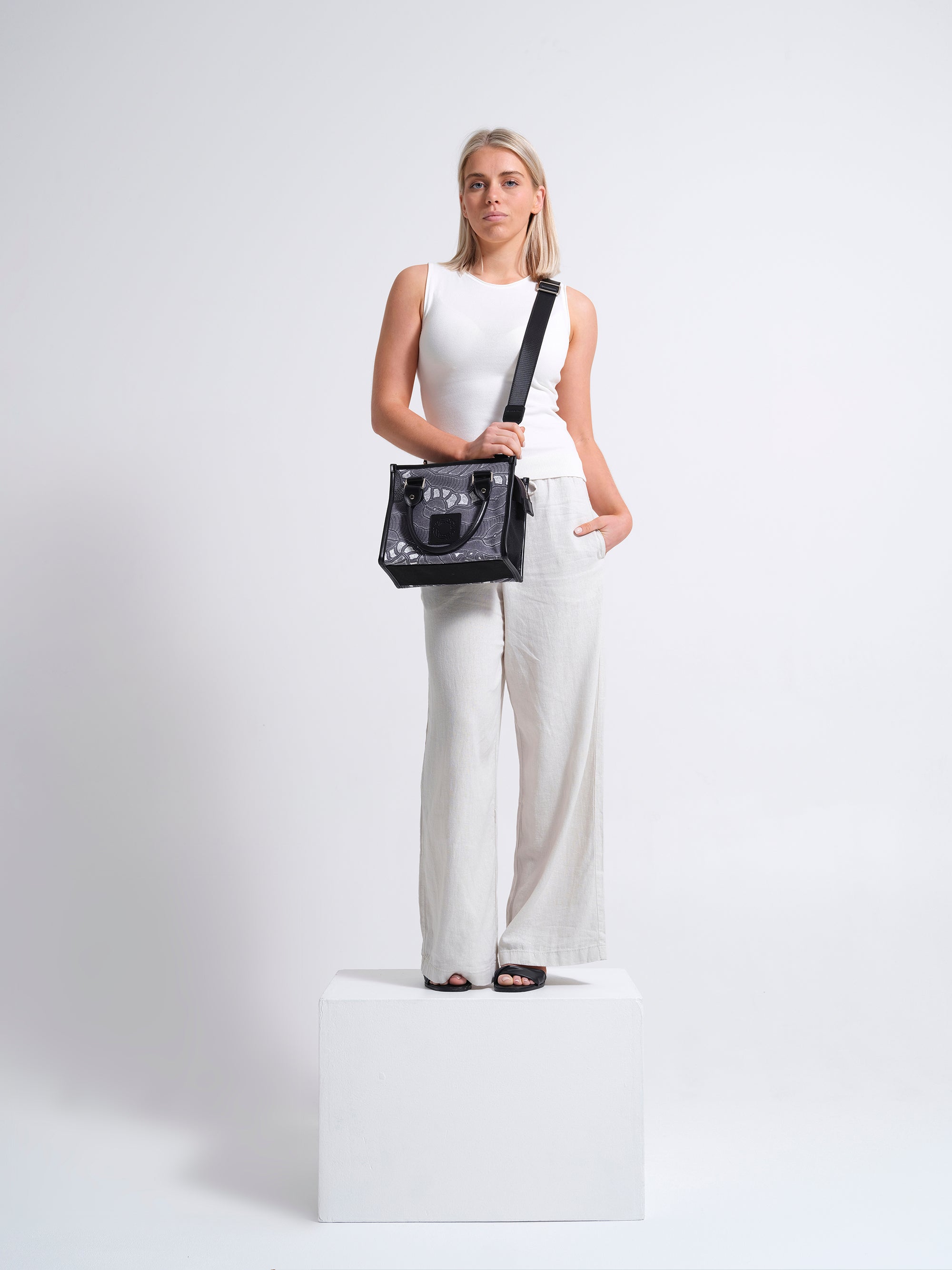 Sandhills and Riverbeds by Delvine Pitjara Mini Tote - The Original Bag