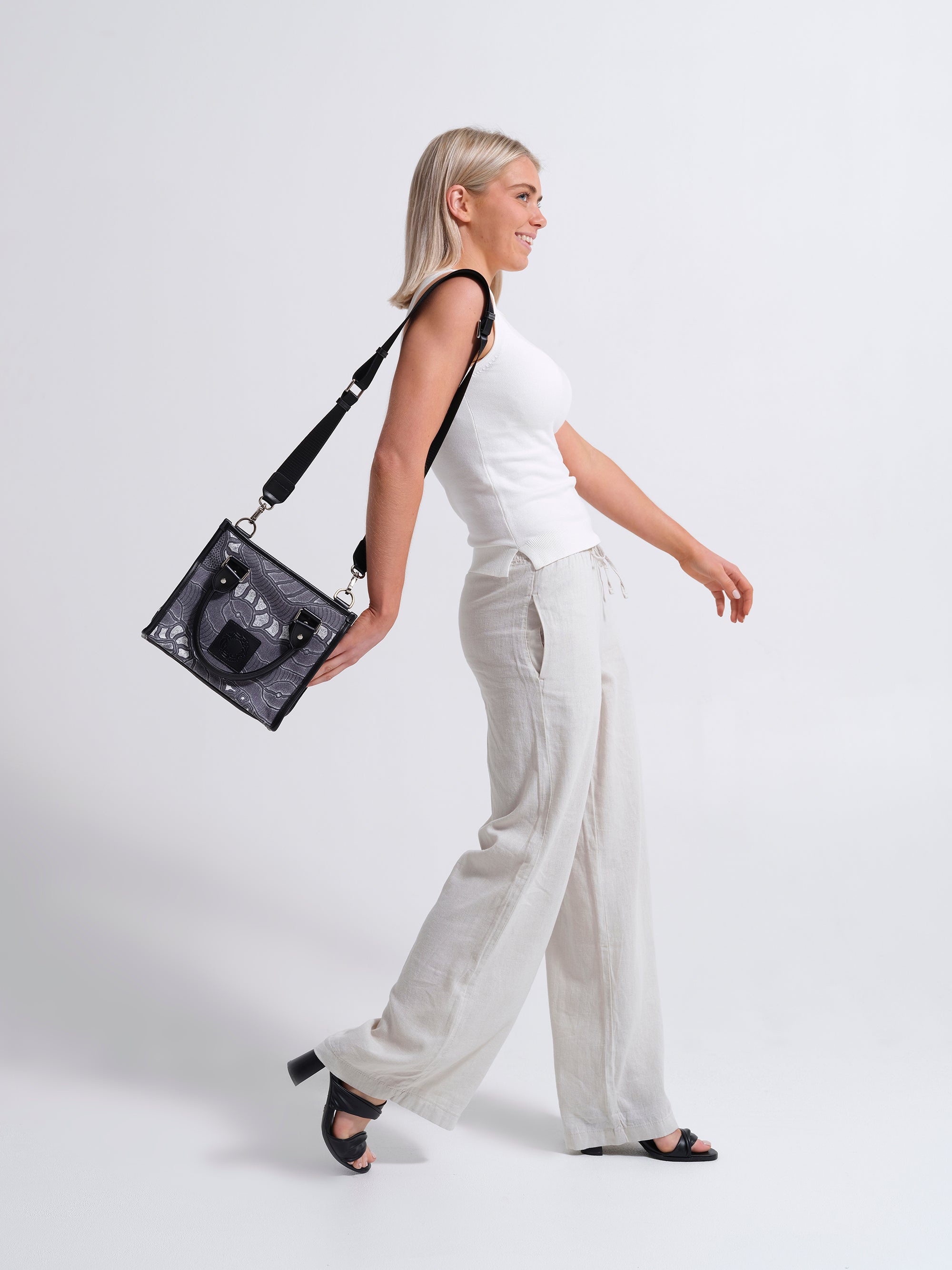 Sandhills and Riverbeds by Delvine Pitjara Mini Tote - The Original Bag